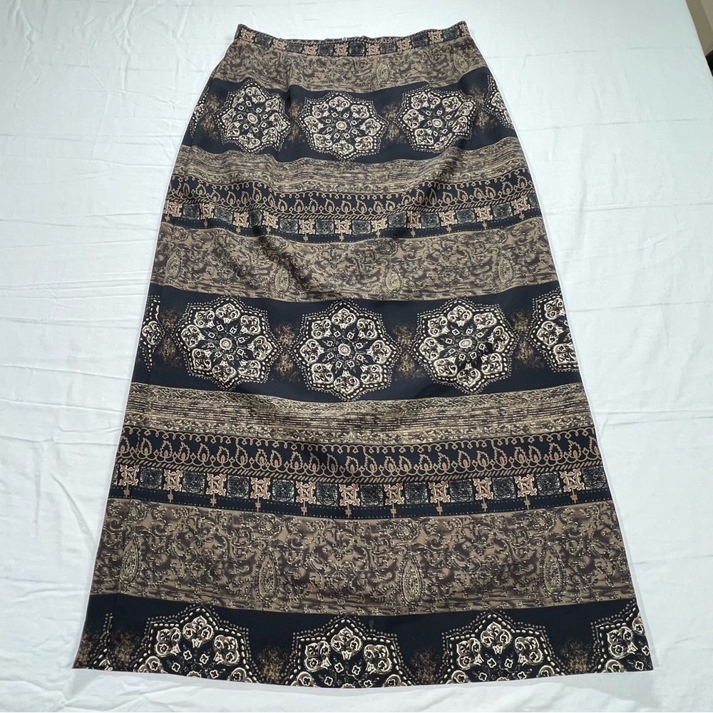 Vintage Norton McNaughton Women’s Bohemian Print Maxi Skirt - Size 12